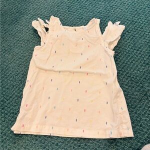 CARTER’S Kids Ruffle Sleeve White Dress, 4/5